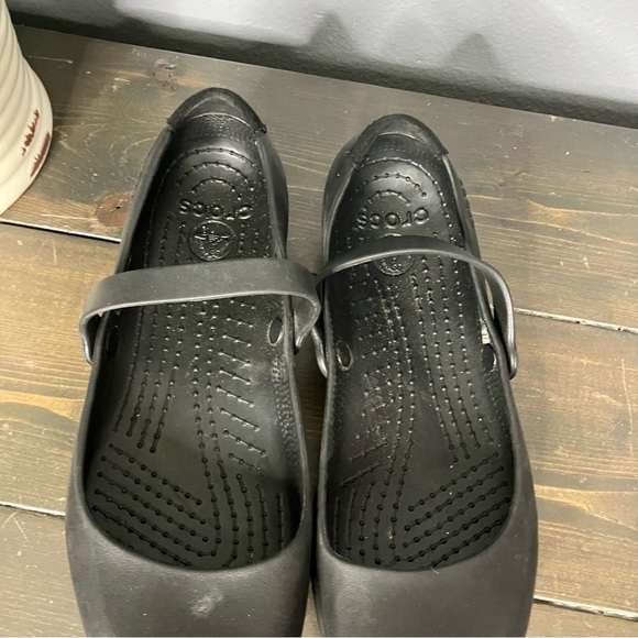 Crocs Alice Mary Jane Shoes Size 9 Women’s Solid Black Workwear - Picture 3 of 8